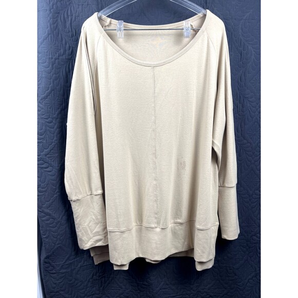 Hongqizo Cold Shoulder Long Sleeve Sweatshirt Casual Side Split Chic SZ XXL:NWOT - Picture 5 of 11